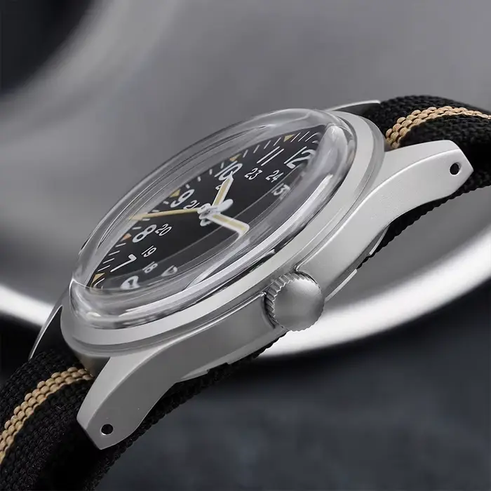 Militado ML07 montres à Quartz VH31/Miyota 2035 mouvement bombé saphir cristal montre militaire 100m étanche lumineux