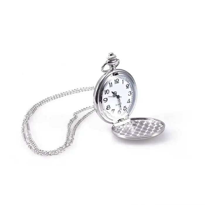 Montre à gousset — Montre de poche mécanique vintage, design rétro blanc, pour hommes et femmes, mon