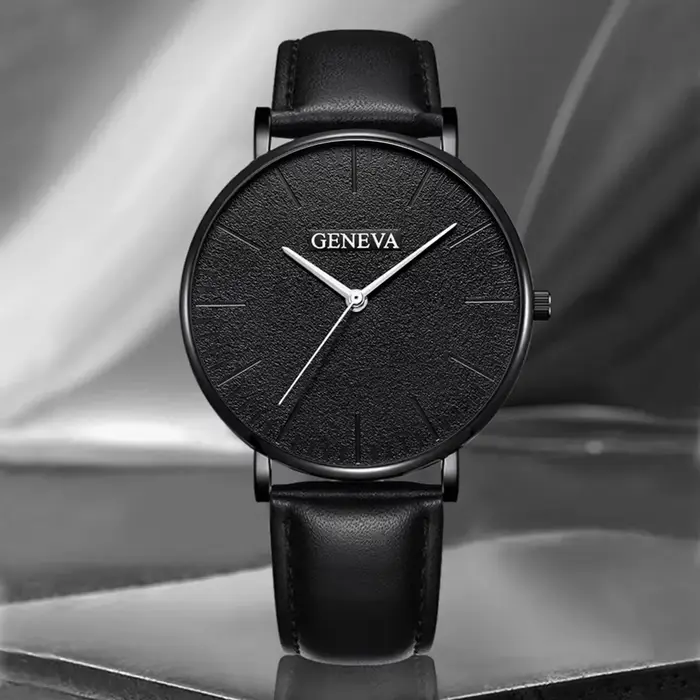 Ensemble montre-bracelet à quartz et bracelet de perles pour hommes, style sportif décontracté, tend