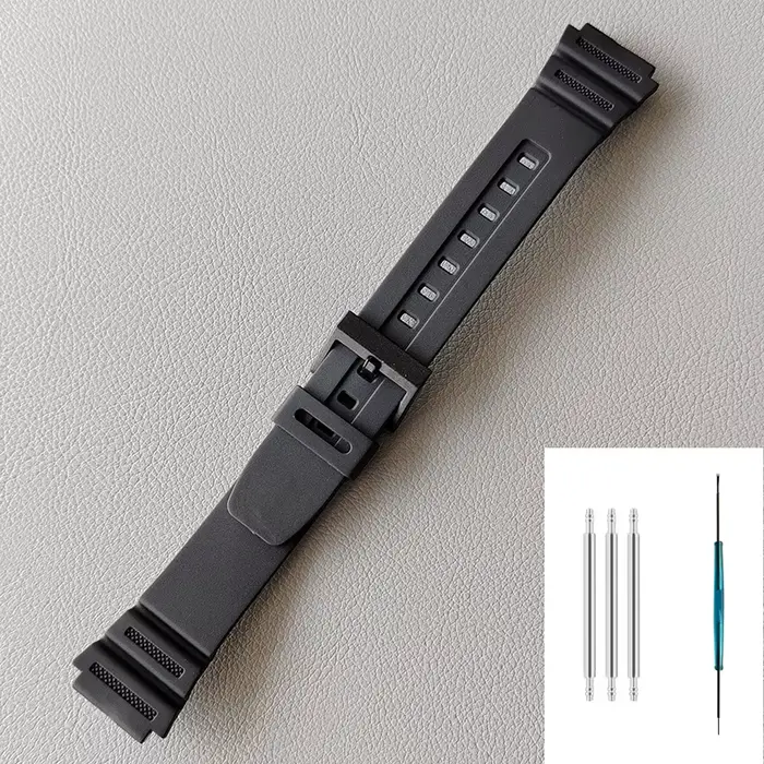 Bracelet de montre en PU, pour Casio AE1200/1300/1000W AQ-S800W SGW-300H/400H/500H MRW-200H W-S200/8