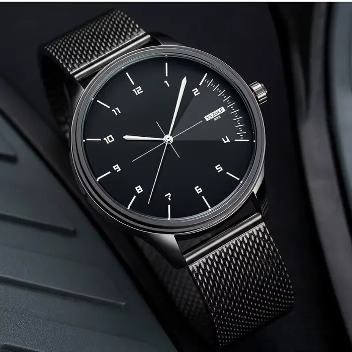 Top marque hommes montre Simple analogique Quartz montres pour homme métal maille ceinture mode affaires mâle horloge cadeau reloj hombre