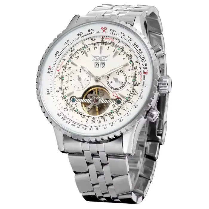 Montre mécanique automatique Jaragar 50MM pour hommes, multifonction, affichage date mois semaine, é