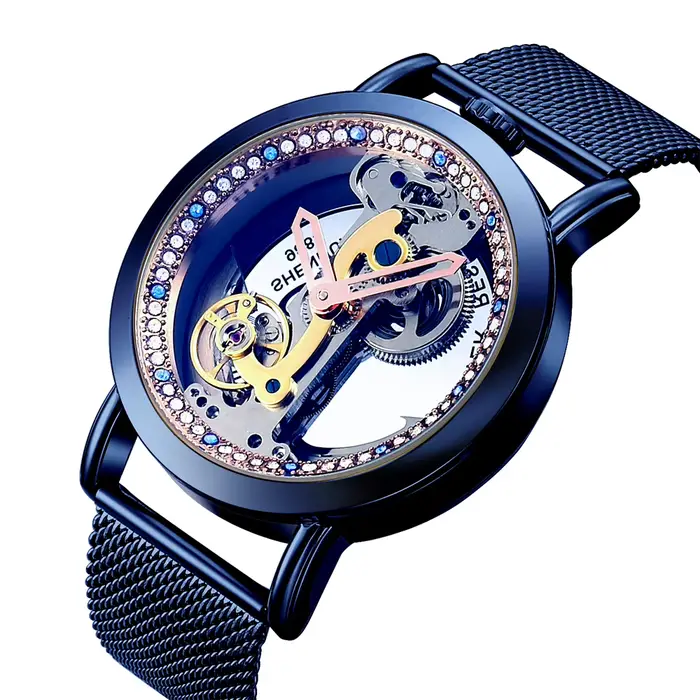 Montres mécaniques classiques pour femmes avec grand cadran