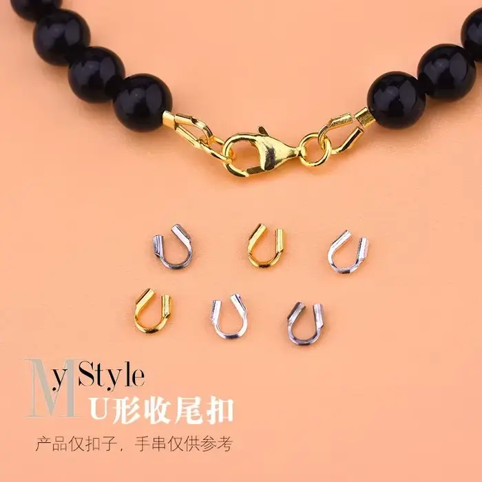 Accessoires de boucle de collier en argent regardé S925