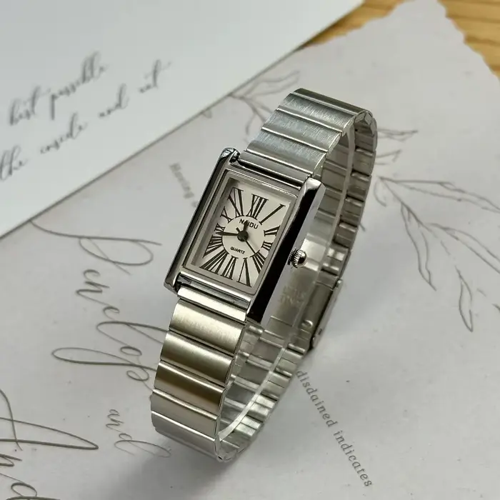 Montres à quartz carrées pour femmes de marque supérieure, bracelet en acier minimaliste, montre-bra