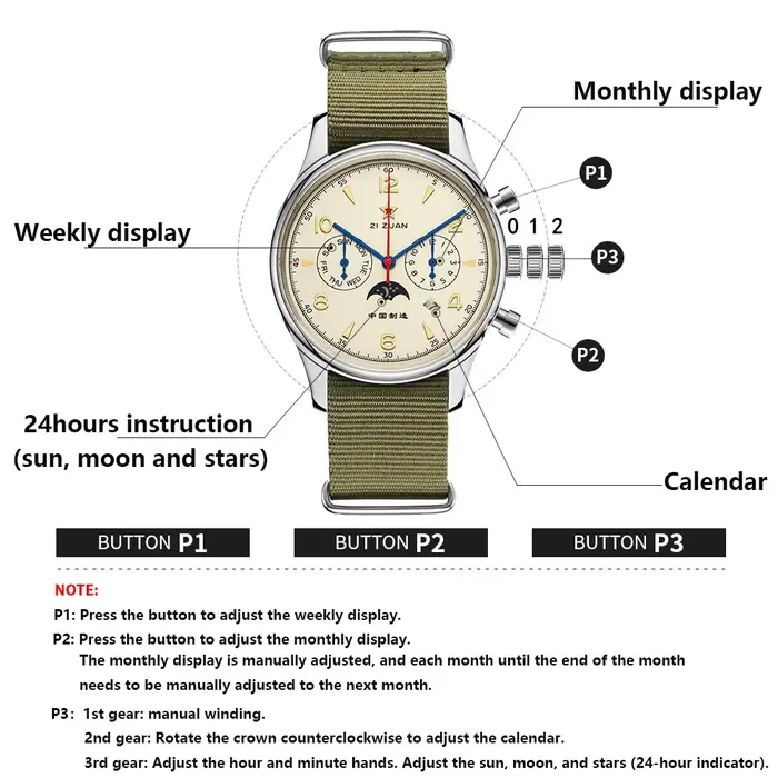 Montre-bracelet mécanique automatique pour homme