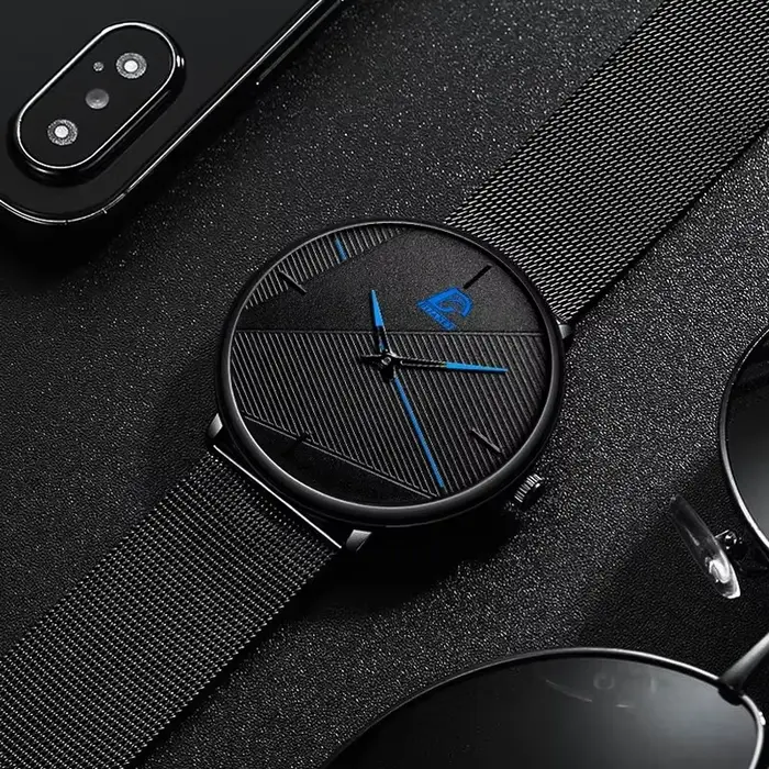 Reloj Zones bre-Montre-bracelet à quartz ultra-mince pour homme