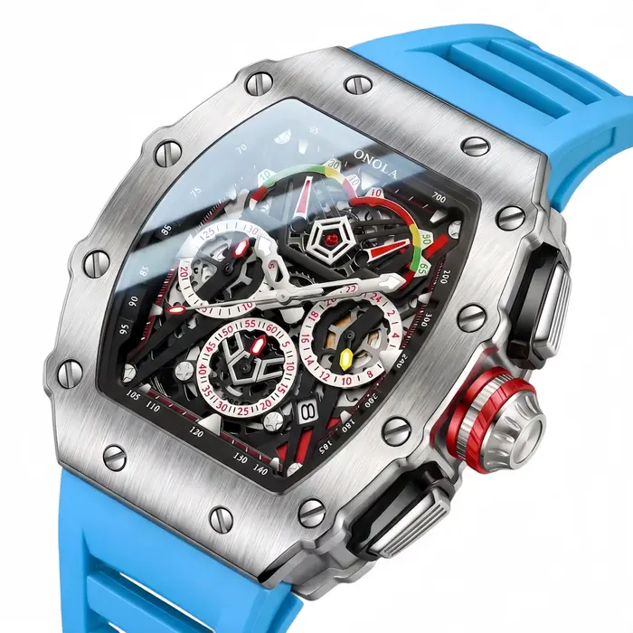 ONOLA 2021 Top marque montre hommes de luxe multifonctionnel lumineux étanche sport chronographe montres à Quartz horloge Relogio