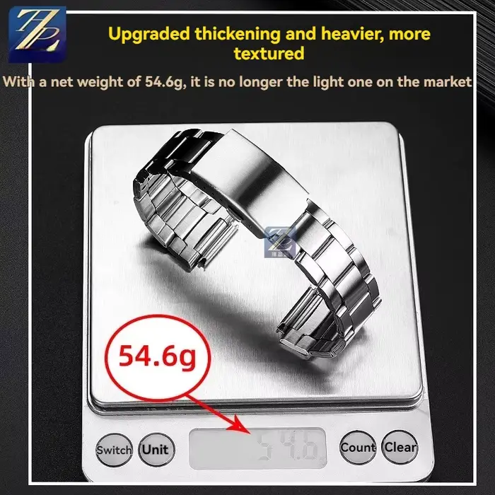 Bracelet de montre en acier de précision 18mm pour presse molle 1200 AE-1200 AE-1200WH/1300/1000/1500 Boîtier