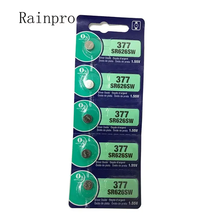 Batterie à bouton 5 pièces/lot SR626SW /AG4/LR626/377 1.55V, électronique pour montre