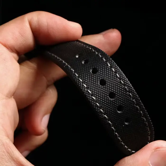 Bracelet de montre inférieur en cuir et toile de haute qualité