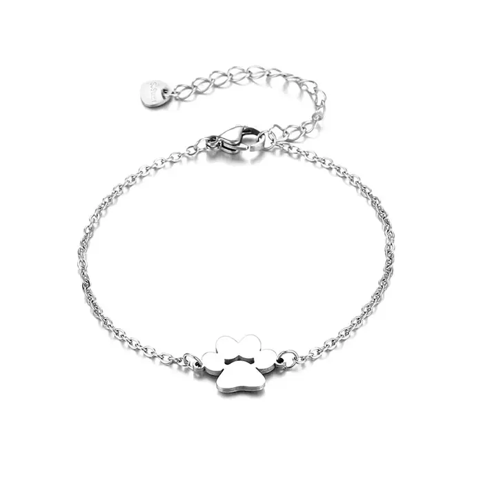 Bracelet à breloques en forme de patte de chien mignon pour femmes et hommes