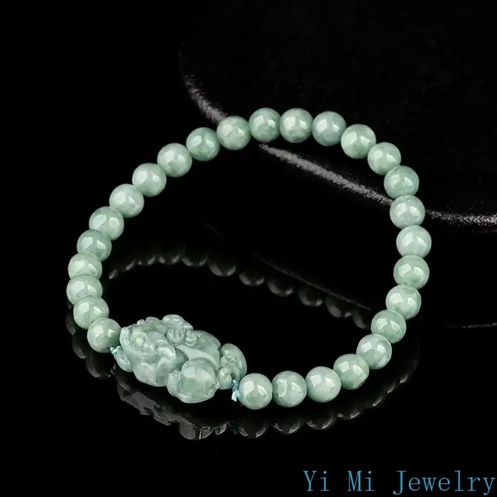 Bracelet en jade birman naturel vert chinois style ethnique pour femmes occasions spéciales traditionnel porte-bonheur