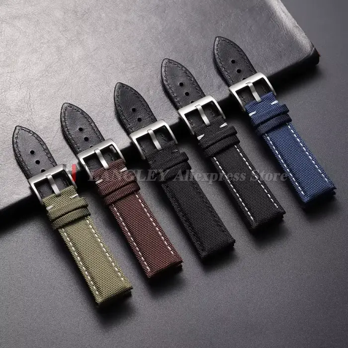 Bracelet de montre en Nylon véritable voile pour Omega