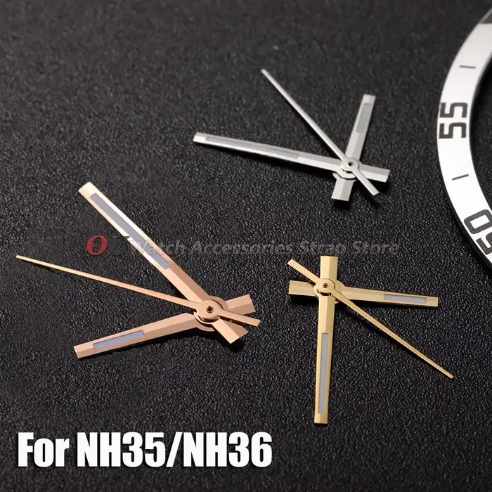 Aiguilles de montre lumineuses vertes