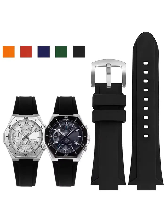 Bracelet de montre en caoutchouc de haute qualité pour Oris Aquis 7330 7740 série 24x11mm 24x12mm bracelet convexe avec diverses couleurs pour homme et femme occasions spéciales