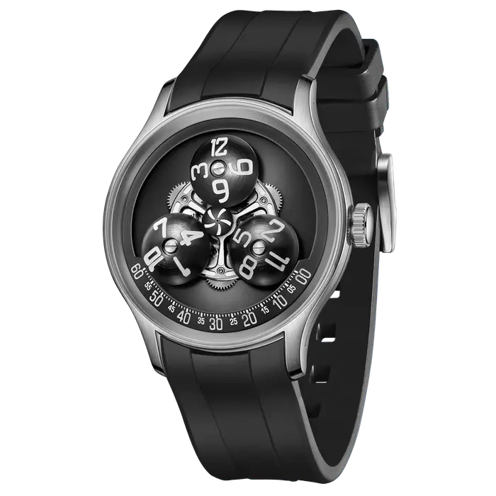 Nouvelle montre OBLVLO en acier inoxydable avec bracelet en silicone pour hommes style luxe ocasions formelles et décontractées
