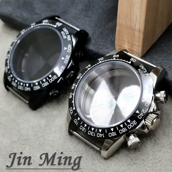Boîtier de montre en cristal saphir avec chronographe à quartz de 40 mm