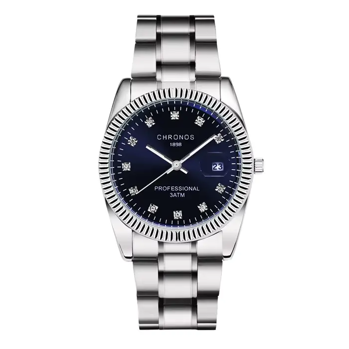 Montre étanche avec date analogique pour homme