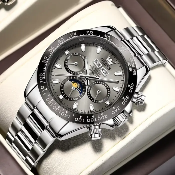 OLEVS 6654 montres pour hommes de marque supérieure montre mécanique automatique de mode classique p