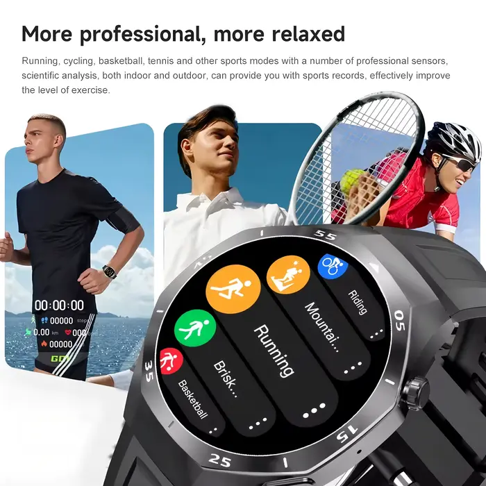 Montre intelligente 5 Pro GPS NFC Smartwatch hommes 360*360 AMOLED écran moniteur de fréquence cardiaque Bluetooth