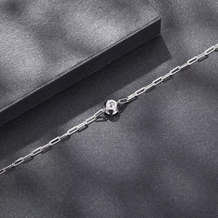 Bracelet en argent sterling 925 avec moissanite 0.65cm certifiée pour femmes, bijou classique pour occasions spéciales