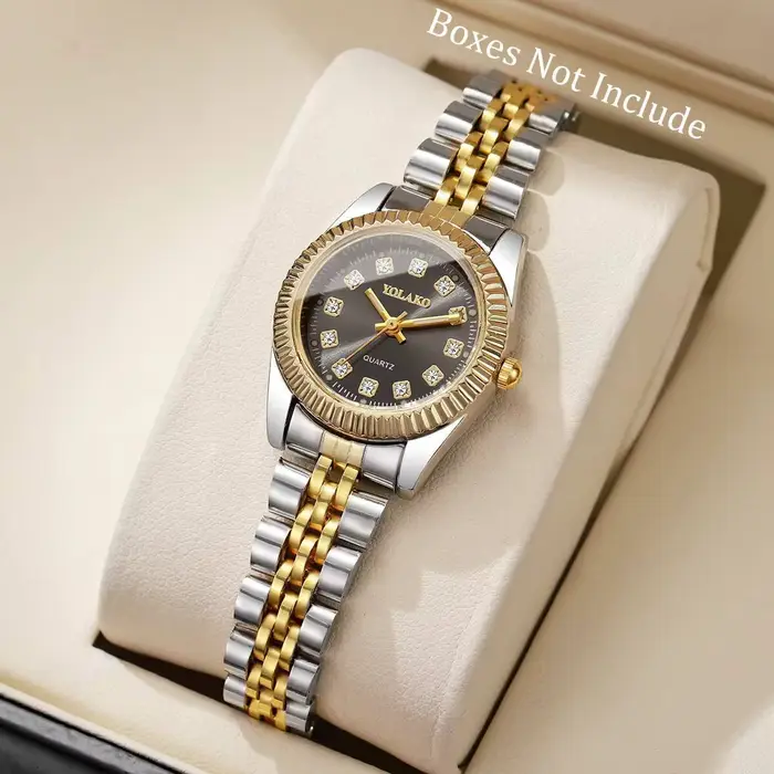 Montres d'affaires de luxe en strass pour hommes et femmes, montre à Quartz avec calendrier, cadeau 