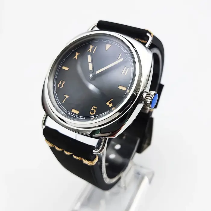 Montre pour hommes réédition 45mm Vintage pilote manuel mécanique