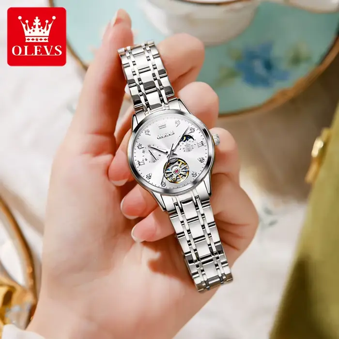 Montre-bracelet d'affaires mécanique automatique pour femme