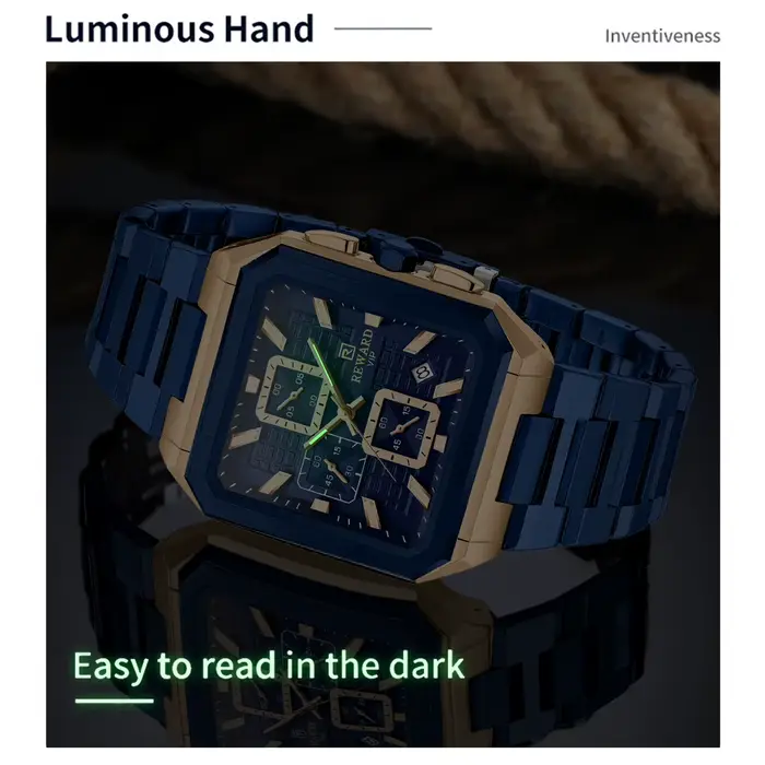 Montres à Quartz carrées pour hommes