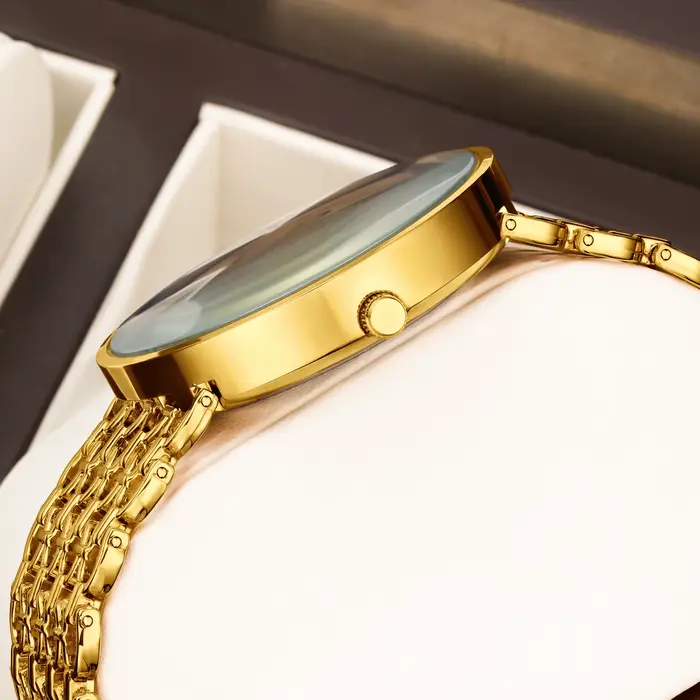 YaLaLuSi Montre à quartz minimaliste pour femme avec grand cadran