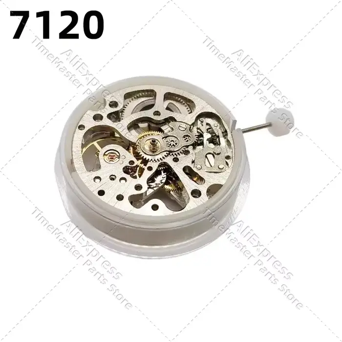 Accessoires de montreNouveau mouvement mécanique squelette automatique 7120 Dandong Mouvement mécani