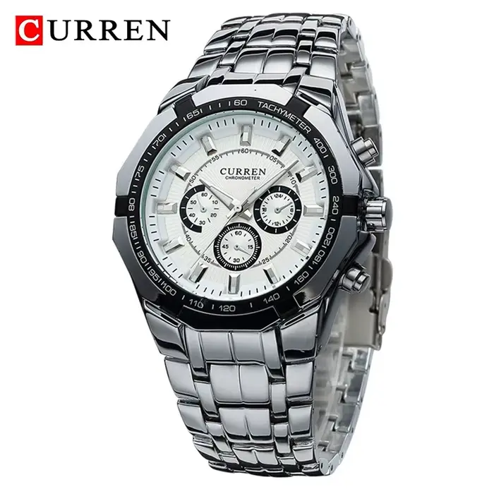 CURREN hommes marque de luxe militaire Sport hommes montres entièrement en acier Quartz horloge homm