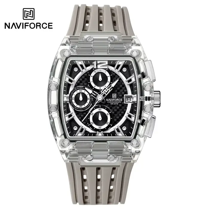 NAVIFORCE NF7105 montres pour hommes montre à Quartz de marque supérieure homme Chronos en Silicone 