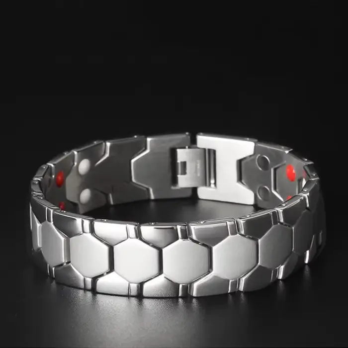 Bracelet de perles d'hématite de guérison anti-fatigue pour hommes