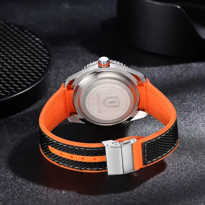 QINGXIYA Top marque mode montre à Quartz pour hommes de luxe bracelet en Silicone étanche calendrier lumineux montres