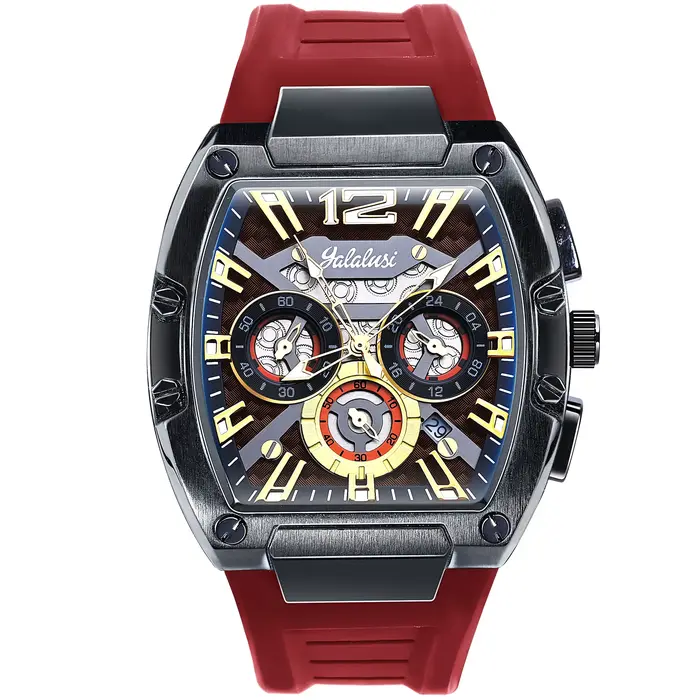 Montre sportive YaLaLuSi avec cadran large résistante à l'eau pour hommes styles casual et fashion occasions quotidiennes et spéciales