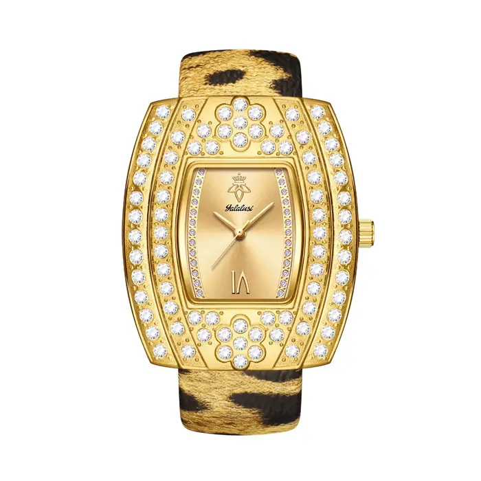 Montre à quartz rétro pour femme de la marque YaLaLuSi, bracelet léopard personnalisé, élégant et sa