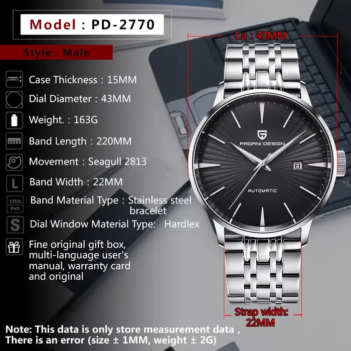 Montre pour homme PAGANI DESIGN