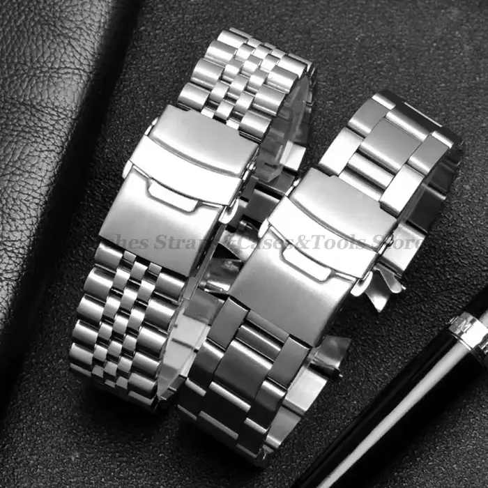 Bracelet de luxe en acier inoxydable massif pour homme
