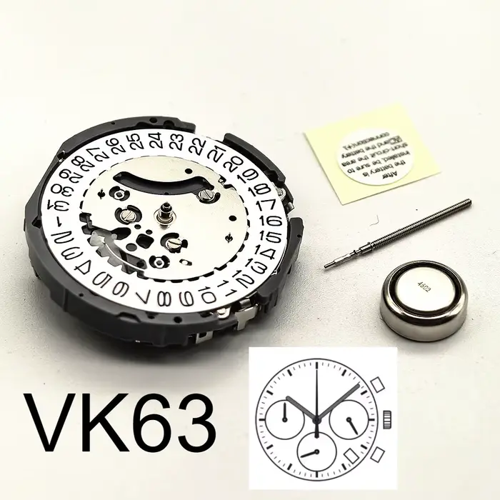 VK63 VK63A chronographe à Quartz de haute précision, mouvement japonais, trois aiguilles avec Date, 