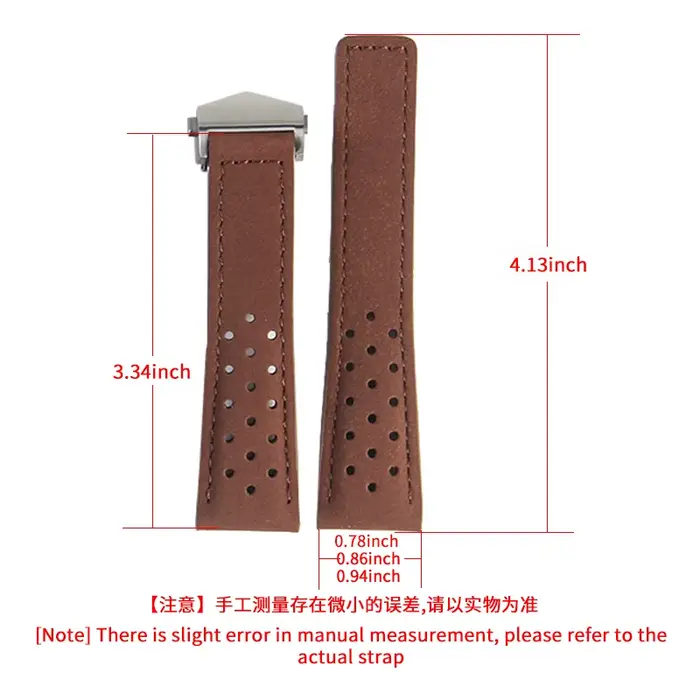 Bracelets de montre en cuir de vache véritable
