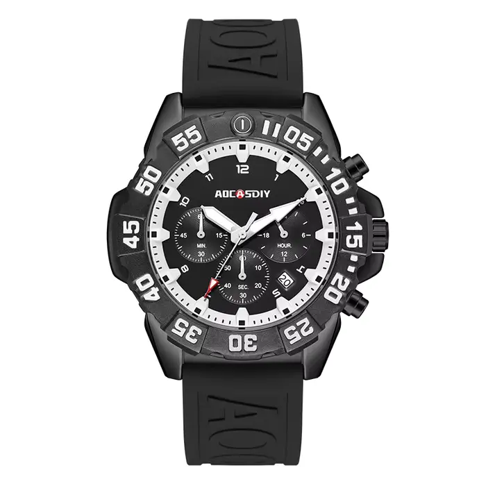 Montre-bracelet de sport étanche pour homme, horloge chronographe, calendrier Shoous, haute qualité,