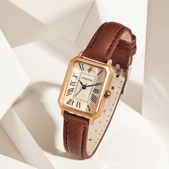 LUCKY FOX 2 pièces coffret cadeau de luxe léger montre Bracelet Simple et à la mode montre à Quartz 
