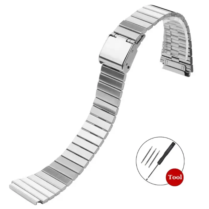 Bracelet de montre Vintage pour CASIO F-91W/A158/A159/A168/A169/B650/AQ230 /AE500W, en acier inoxyda