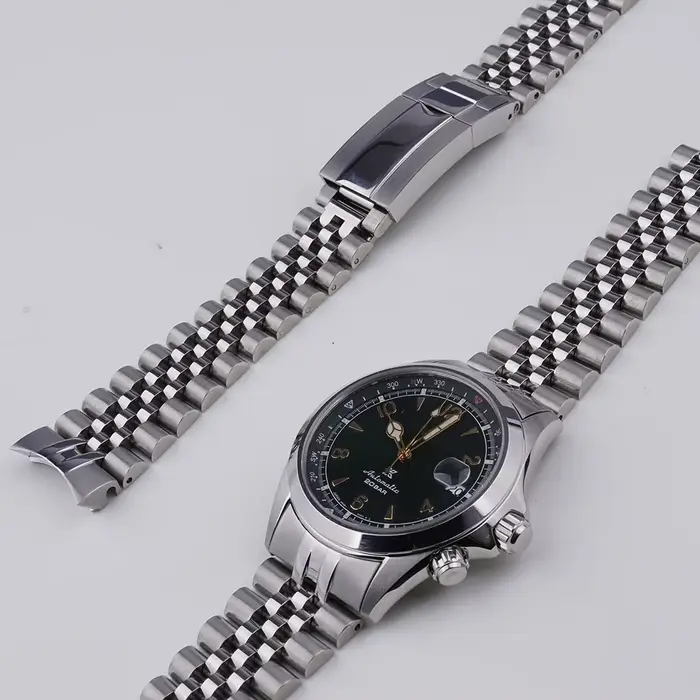 Rolamy 20mm bracelet jubilé pour Seiko Prospex alpiniste SPB115 117 121 123 209 SARB013 15