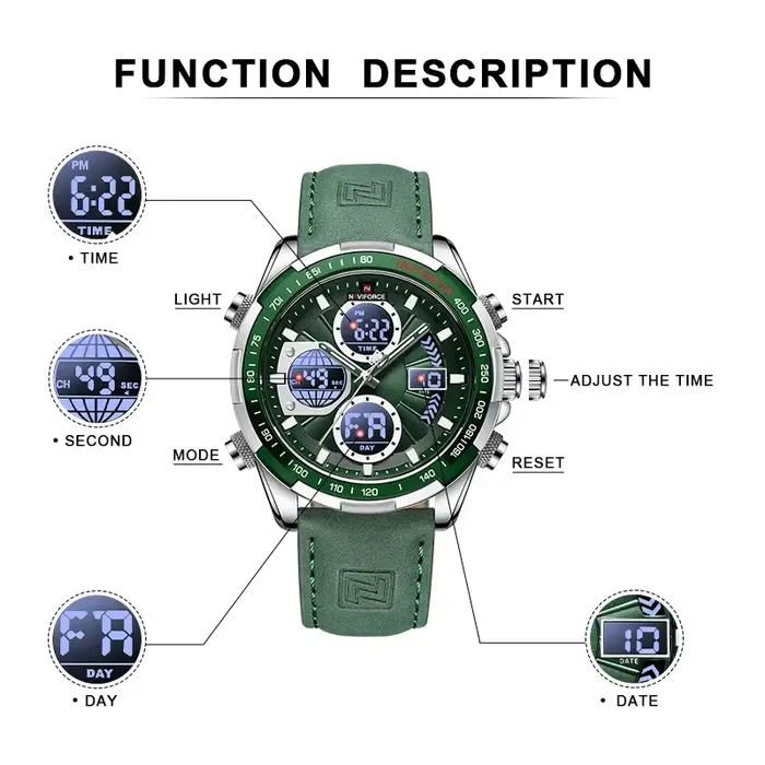 NAVIFORCE Montres militaires tendance pour hommes