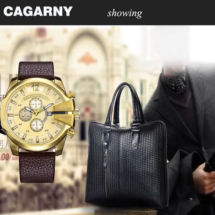 Cagarny – montre à Quartz militaire pour hommes