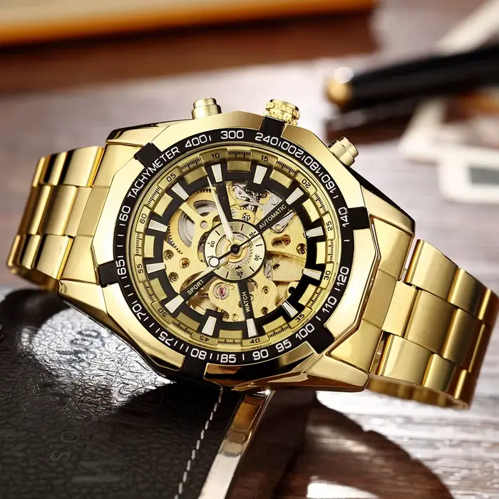 Montre automatique en acier inoxydable pour hommes