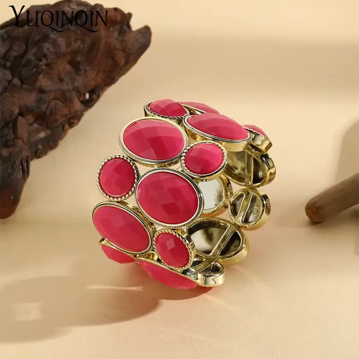 Nouveau bohème cadeaux de fête des mères bracelet bracelets charme extensible multicouche larges